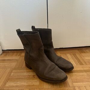 Frye grey Leather Ankle Boots size 10